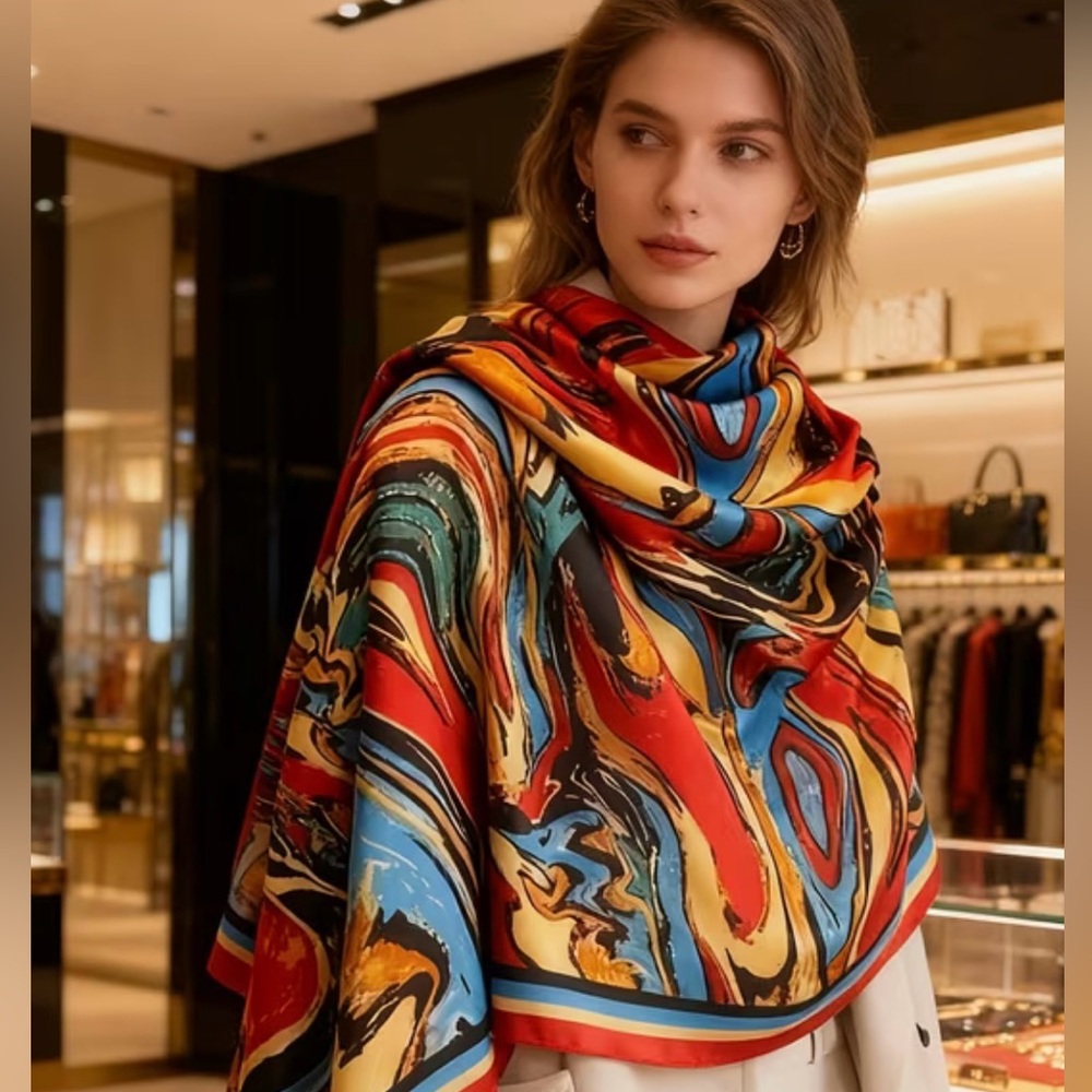 Vibrant Multicolor Scarf - Picture 5 of 5